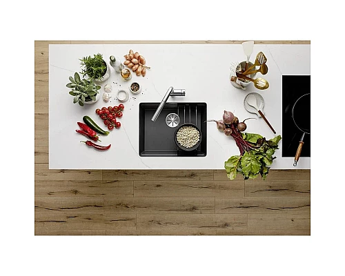 Приобрести Кухонная мойка Blanco Etagon 500-U InFino темная скала 522228 в магазине сантехники Santeh-Crystal.ru