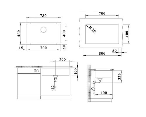 Приобрести Кухонная мойка Blanco Rotan 700-U алюметаллик 521345 в магазине сантехники Santeh-Crystal.ru