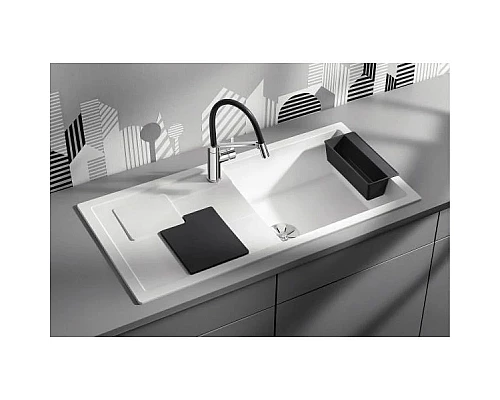 Заказать Кухонная мойка Blanco Sity XL 6S InFino белый/лава 525051 в магазине сантехники Santeh-Crystal.ru