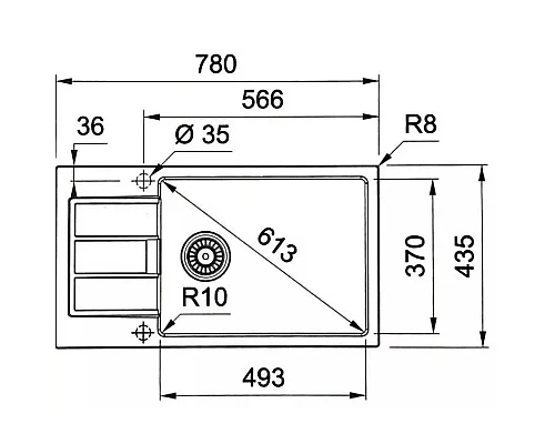 Заказать Кухонная мойка Tectonite Franke Sirius S2D 611-78 XL /435 оникс 143.0628.368 в магазине сантехники Santeh-Crystal.ru
