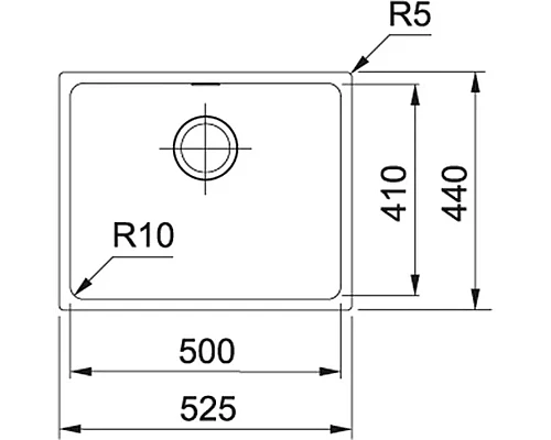 Приобрести Кухонная мойка Tectonite Franke Sirius SID 110-50 серый 144.0603.820 в магазине сантехники Santeh-Crystal.ru