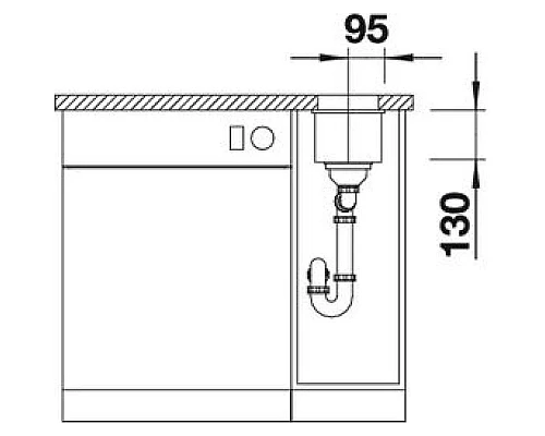 Купить Blanco Subline 160-U 513951 Мойка врезная в магазине сантехники Santeh-Crystal.ru
