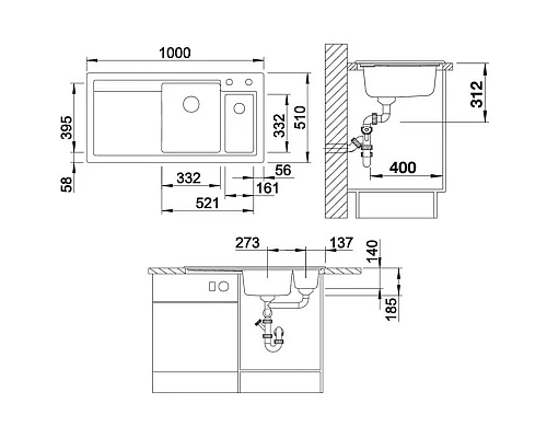 Приобрести Кухонная мойка Blanco Axon II 6S InFino базальт 524147 в магазине сантехники Santeh-Crystal.ru