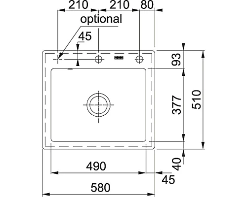 Купить Кухонная мойка Franke Mythos MTK 610-58 оникс 124.0335.851 в магазине сантехники Santeh-Crystal.ru