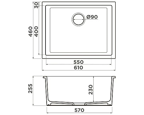 Купить Кухонная мойка Natceramic Omoikiri Okinoshima 61-U/I-IB Matt indigo blue 4993049 в магазине сантехники Santeh-Crystal.ru