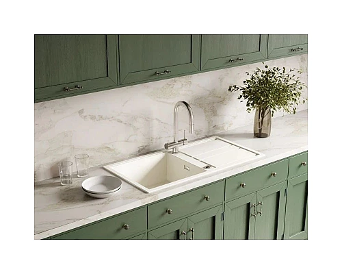 Приобрести Кухонная мойка Artceramic Omoikiri Kitagawa 100-WH белый 4993787 в магазине сантехники Santeh-Crystal.ru