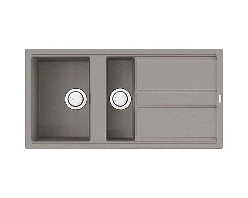 Купить Кухонная мойка Artceramic Omoikiri Kitagawa 100-2-GR ленинградский серый 4993804 в магазине сантехники Santeh-Crystal.ru