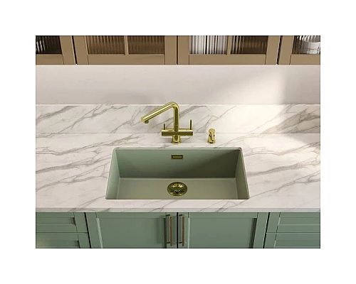 Приобрести Кухонная мойка Artceramic Omoikiri Yamakawa 75-U/I-WG wind green 4993181 в магазине сантехники Santeh-Crystal.ru