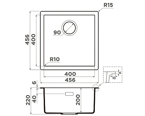 Приобрести Кухонная мойка Artceramic Omoikiri Yamakawa 45-Integra-WH белый 4997253 в магазине сантехники Santeh-Crystal.ru