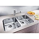 Приобрести Кухонная мойка Blanco Supra 340/340-U полированная сталь 519716 в магазине сантехники Santeh-Crystal.ru