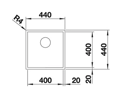Заказать Кухонная мойка Blanco Zerox 400-U InFino нержавеющая сталь 521558 в магазине сантехники Santeh-Crystal.ru