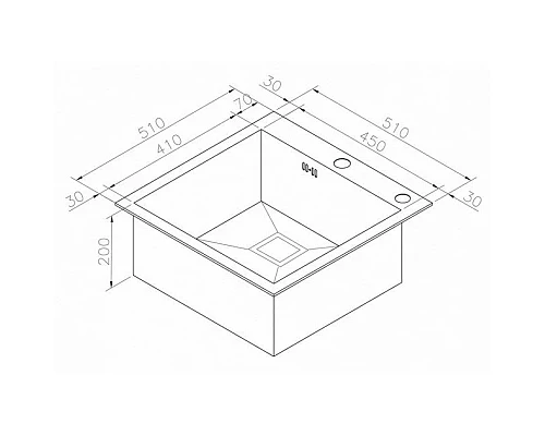 Заказать Кухонная мойка Zorg Inox X-5151GX в магазине сантехники Santeh-Crystal.ru