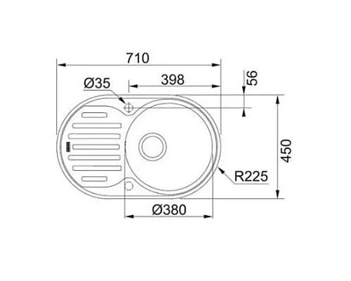 Заказать Кухонная мойка Franke Polar PXN 611-71 декоративная сталь 101.0443.084 в магазине сантехники Santeh-Crystal.ru