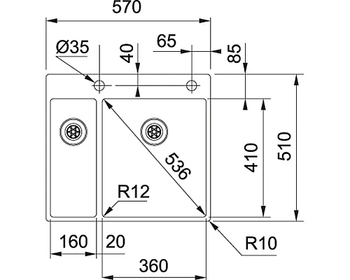 Приобрести Кухонная мойка Franke Box BXX 260-36-16 TL полированная сталь 127.0379.889 в магазине сантехники Santeh-Crystal.ru
