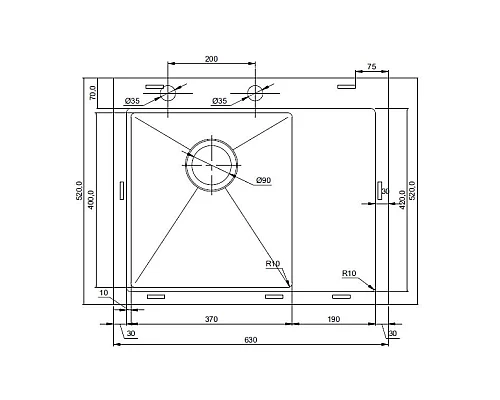 Приобрести Кухонная мойка Seaman Eco Marino SMB6352RSKB+SSA в магазине сантехники Santeh-Crystal.ru