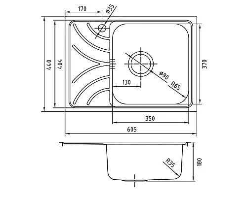 Заказать Кухонная мойка полированная сталь IDDIS Arro ARR60PRi77 в магазине сантехники Santeh-Crystal.ru