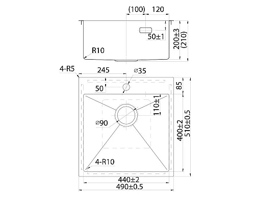 Купить Кухонная мойка IDDIS Haze нержавеющая сталь HAZ49S0i77 в магазине сантехники Santeh-Crystal.ru