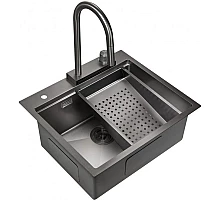 Кухонная мойка Milacio Denia 57 вороненая сталь MC.77409