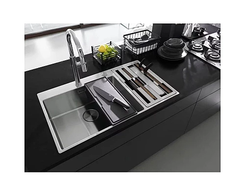Купить Кухонная мойка Franke Box Center BWX 220-54-27 TL полированная сталь 127.0538.259 в магазине сантехники Santeh-Crystal.ru