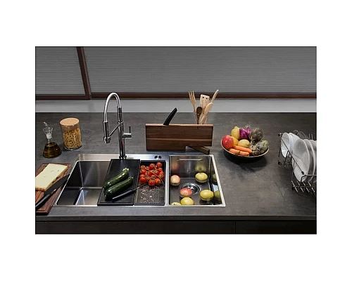 Купить Кухонная мойка Franke Box Center BWX 220-54-27 TL полированная сталь 127.0538.259 в магазине сантехники Santeh-Crystal.ru