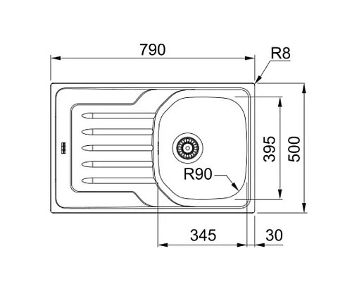 Приобрести Кухонная мойка Franke Onda Line OLL 611-79 матовая сталь 101.0611.833 в магазине сантехники Santeh-Crystal.ru