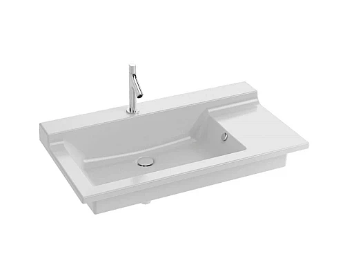 Купить Подвесная раковина-столешница с отверстием для смесителя 100 см Jacob Delafon Soprano EXK112-00 в магазине сантехники Santeh-Crystal.ru