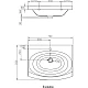 Приобрести Умывальник 70 см Ravak Evolution c переливом XJE01100000 в магазине сантехники Santeh-Crystal.ru