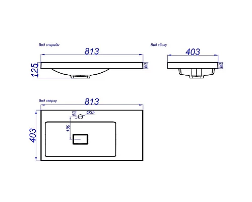 Купить Раковина 81,3 см Aqwella Kommandor Com.08.04.D в магазине сантехники Santeh-Crystal.ru