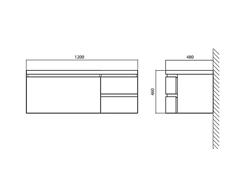 Купить Раковина 120х48 см BelBagno Prospero BB1200DAB в магазине сантехники Santeh-Crystal.ru