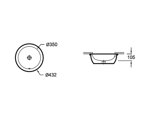 Заказать Раковина 43,2х43,2 см Jacob Delafon Vox  EYM102-00 в магазине сантехники Santeh-Crystal.ru