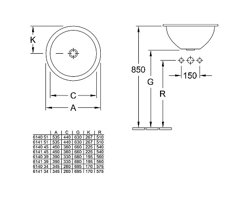 Приобрести Раковина 39x39 см Villeroy & Boch Loop & Friends 61403901 в магазине сантехники Santeh-Crystal.ru