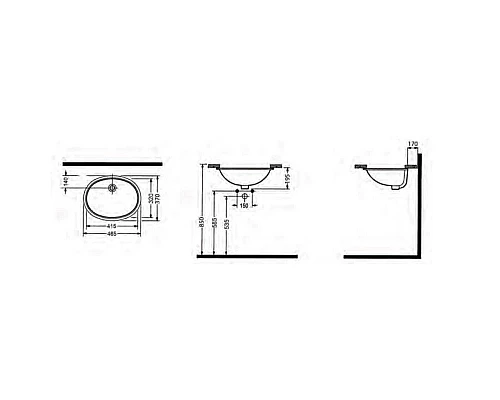 Купить Раковина 46,5х37 см Bien Harmony TPLA04101VD0W3000 в магазине сантехники Santeh-Crystal.ru