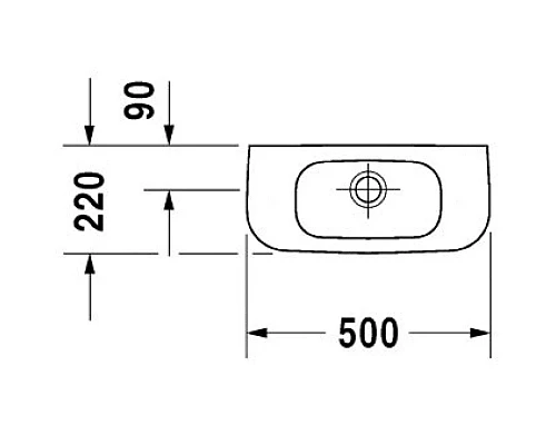 Заказать Раковина 50х22 см Duravit D-Code 07065000002 в магазине сантехники Santeh-Crystal.ru