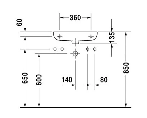 Заказать Раковина 50х22 см Duravit D-Code 07065000002 в магазине сантехники Santeh-Crystal.ru