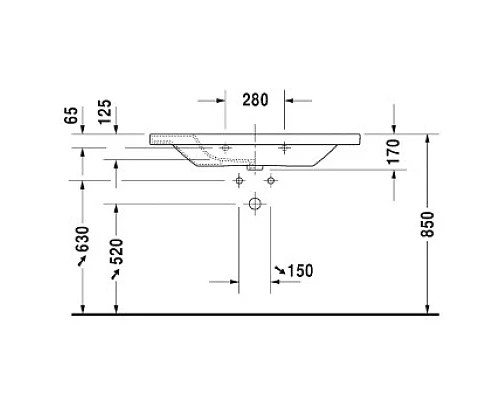 Приобрести Раковина 100х48 см Duravit DuraStyle 2320100000 в магазине сантехники Santeh-Crystal.ru