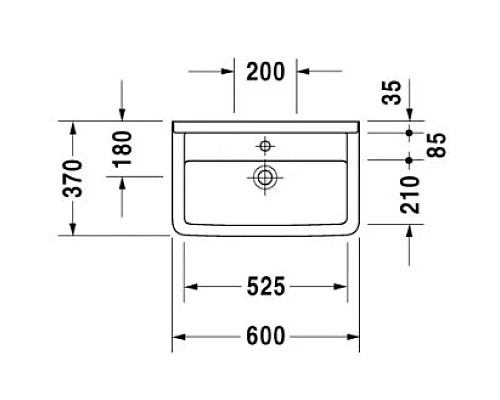 Заказать Раковина 60х37 см Duravit Starck 3 0301600000 в магазине сантехники Santeh-Crystal.ru