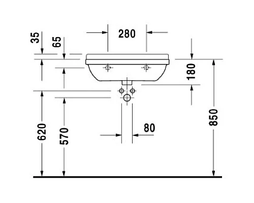 Заказать Раковина 60х37 см Duravit Starck 3 0301600000 в магазине сантехники Santeh-Crystal.ru