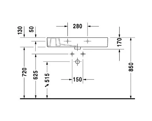 Заказать Раковина 85х49 см Duravit Vero 0329850000 в магазине сантехники Santeh-Crystal.ru