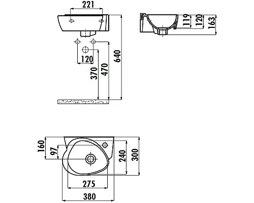 Заказать Раковина 38х30 см Creavit Cocuk Decor CK035-00CB00E-FF00 в магазине сантехники Santeh-Crystal.ru