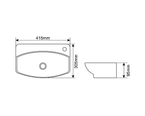 Заказать Раковина 41,5х30,5 см Melana 78014-805 в магазине сантехники Santeh-Crystal.ru
