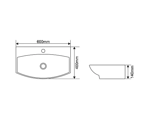 Заказать Раковина 60х40 см Melana 78014D-805 в магазине сантехники Santeh-Crystal.ru