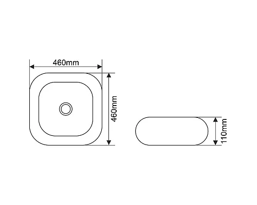 Купить Раковина 46х46 см Melana 7907-805 в магазине сантехники Santeh-Crystal.ru