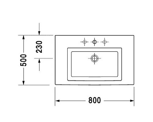 Приобрести Раковина 80х50 см Duravit 2nd Floor 0491800000 в магазине сантехники Santeh-Crystal.ru