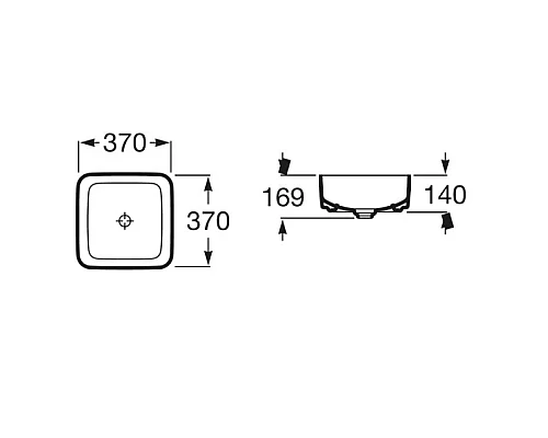 Приобрести Раковина 37х37 см Roca Inspira Square 327532000 в магазине сантехники Santeh-Crystal.ru