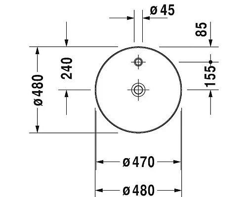 Приобрести Раковина 48 см Duravit Cape Cod 2328480000 в магазине сантехники Santeh-Crystal.ru