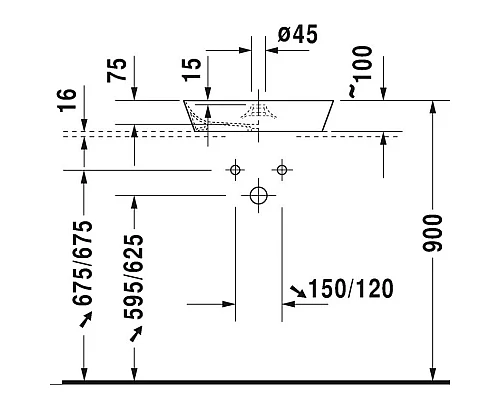 Приобрести Раковина 48 см Duravit Cape Cod 2328480000 в магазине сантехники Santeh-Crystal.ru