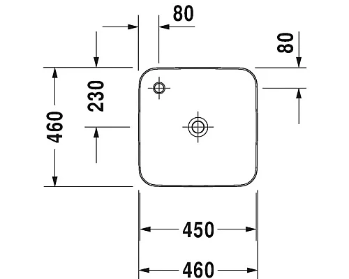 Купить Раковина 46х46 см Duravit Cape Cod 2340460000 в магазине сантехники Santeh-Crystal.ru
