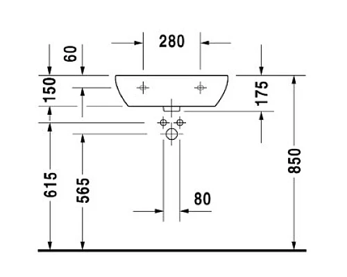 Купить Раковина 55х43 см Duravit D-Code Med 23115500002 в магазине сантехники Santeh-Crystal.ru