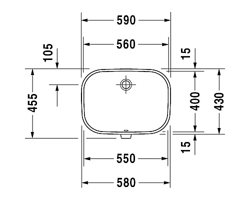 Приобрести Раковина 58х45,5 см Duravit D-Code 0338560000 в магазине сантехники Santeh-Crystal.ru