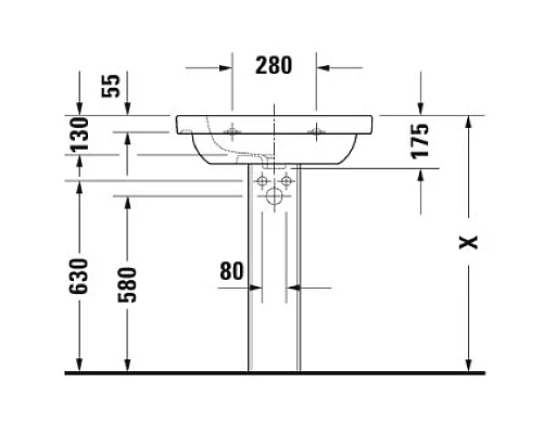 Заказать Раковина 65х48,5 см Duravit D-Code 03426500002 в магазине сантехники Santeh-Crystal.ru